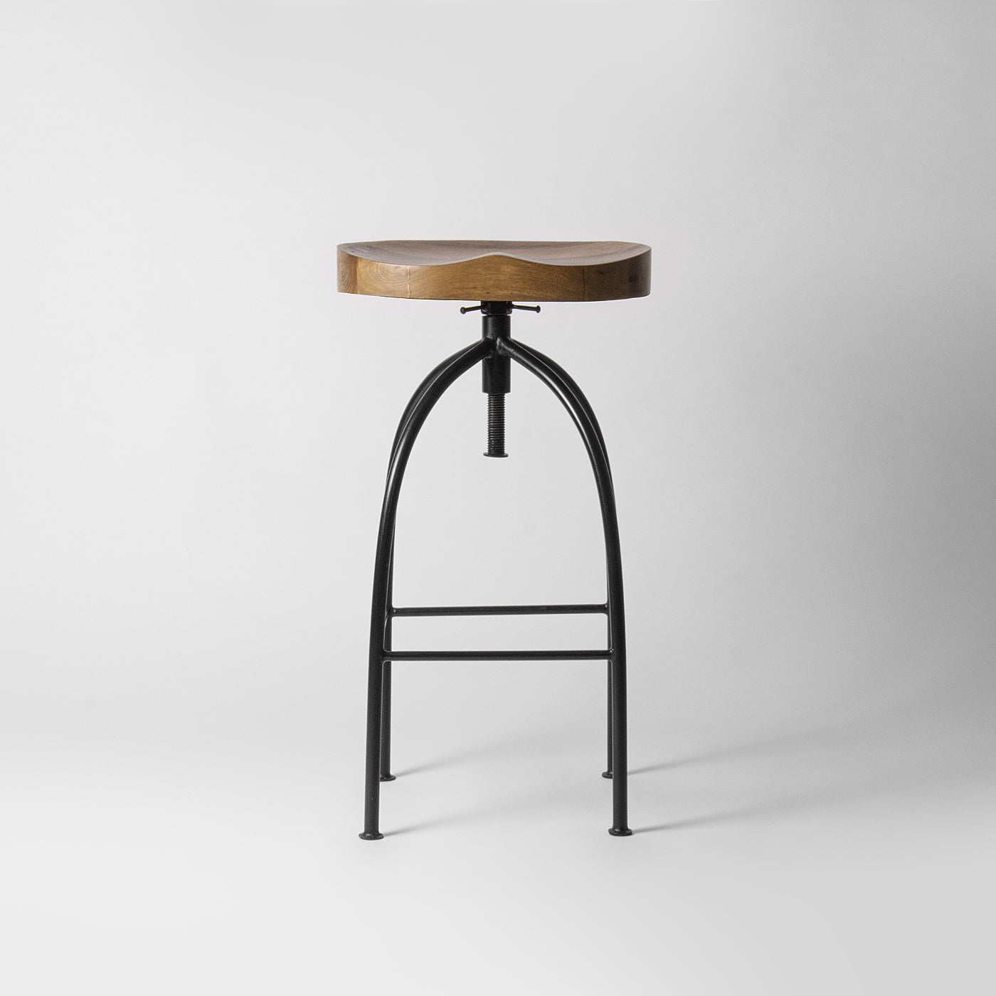 Louis Wooden Swivel Bar Stool Adjustable