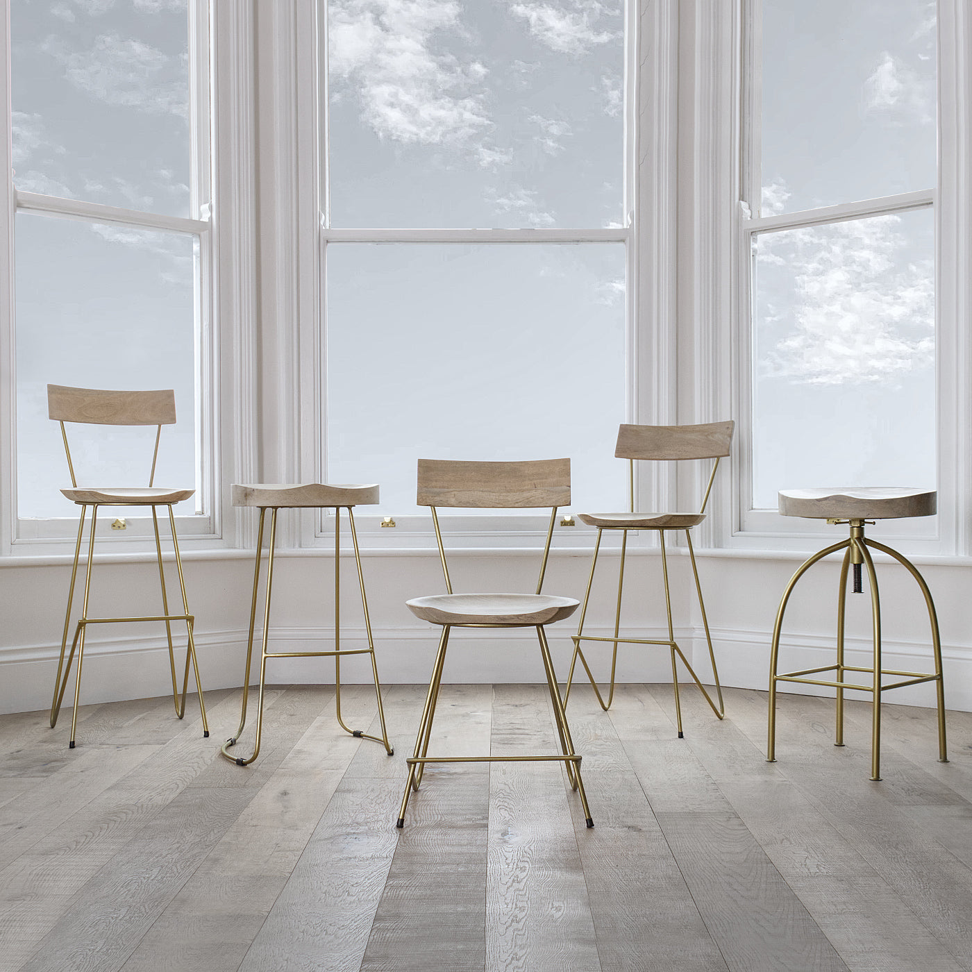 gold bar stools