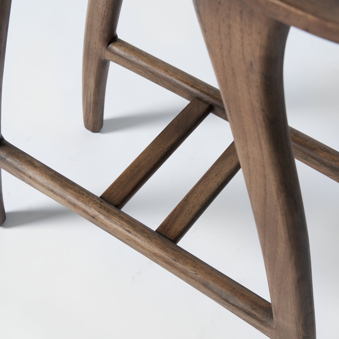 Dark wood stool