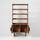 Ribbed wooden bookcase