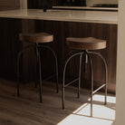 Wooden Swivel Bar Stool 