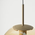Amber glass hanging lamp
