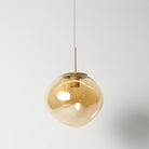 Amber glass pendant light