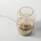 Amber glass table lamp