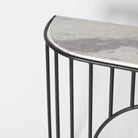 Art Deco Console Table, Marble and Black