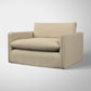 Ashen Linen Love Seat