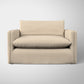 Ashen Linen Love Seat