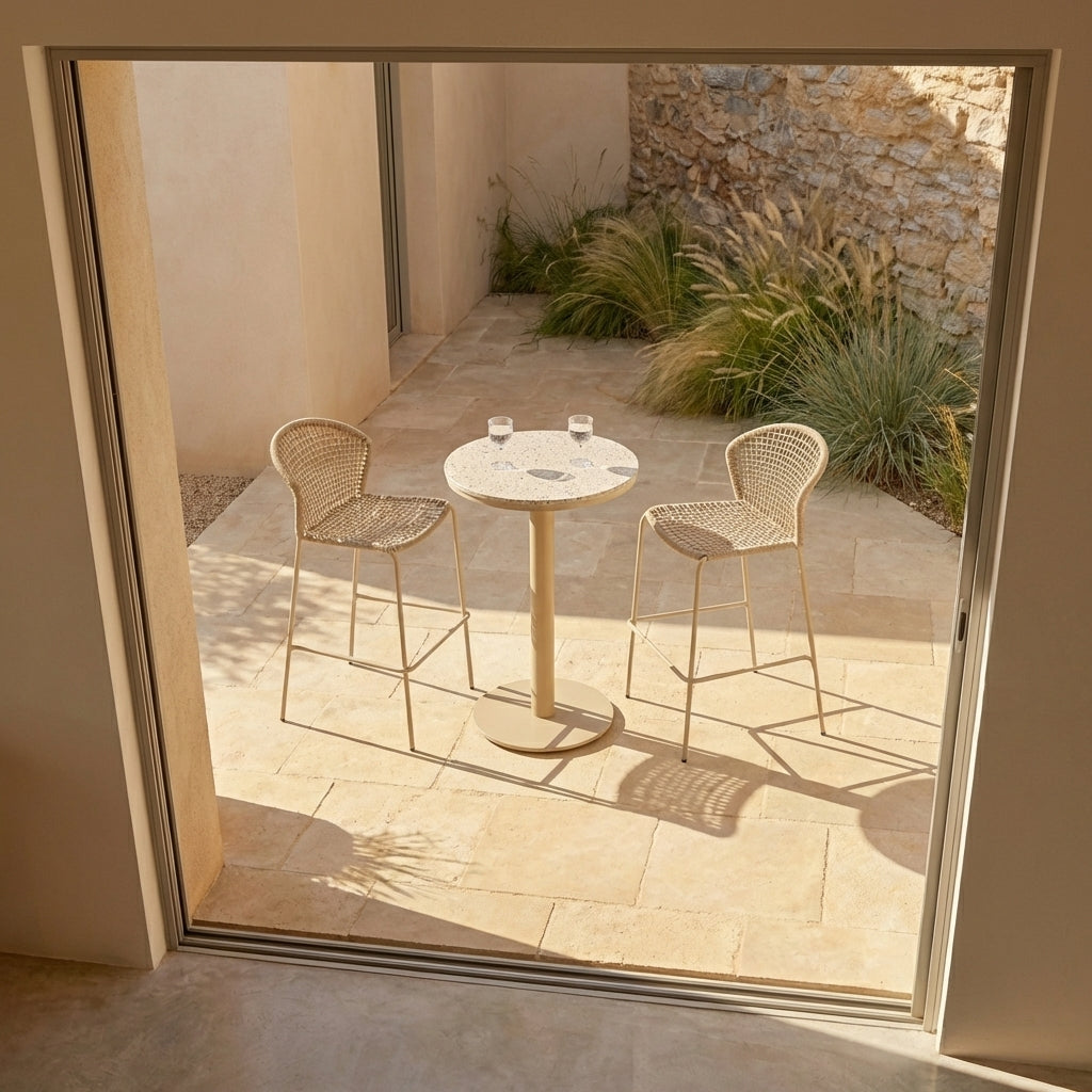 Beige garden bar set