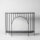Black marble console table