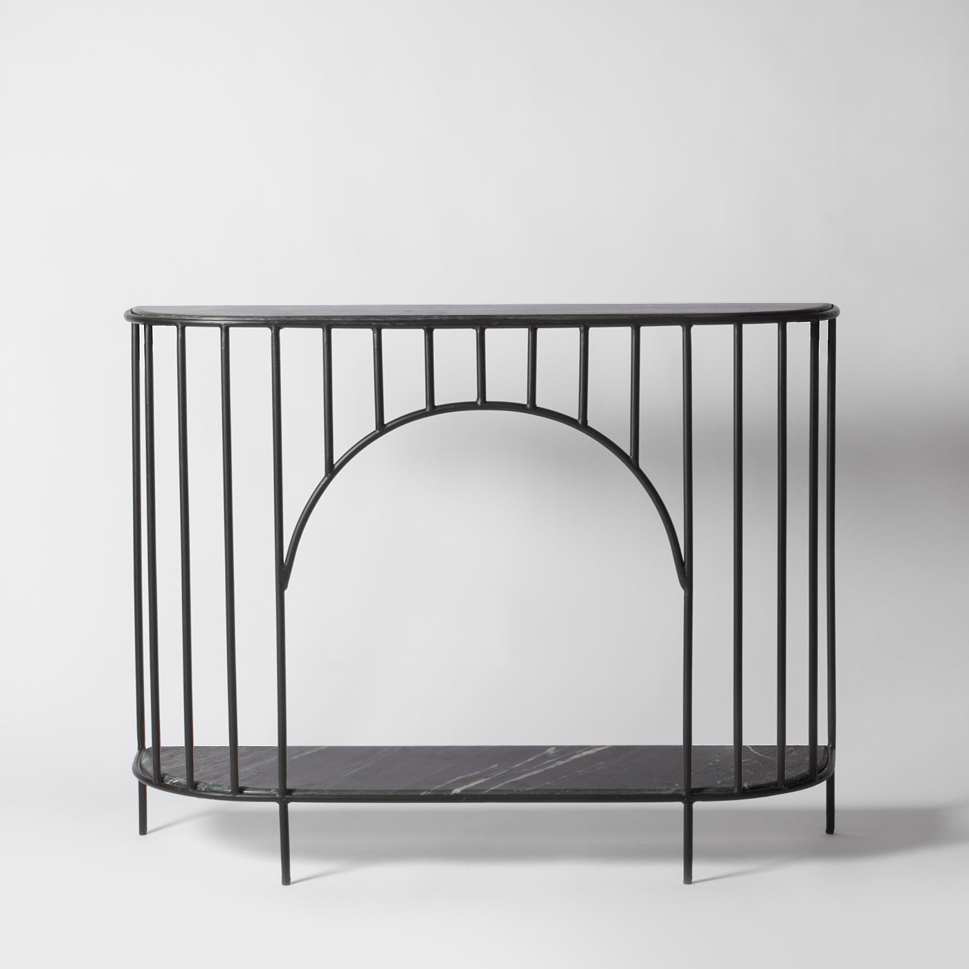 Black marble console table