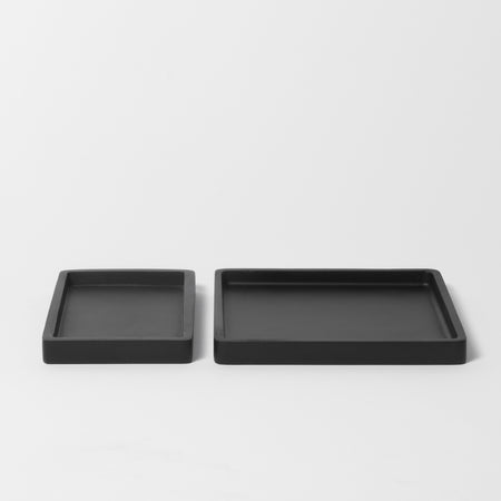 Black Trays Set Of 2