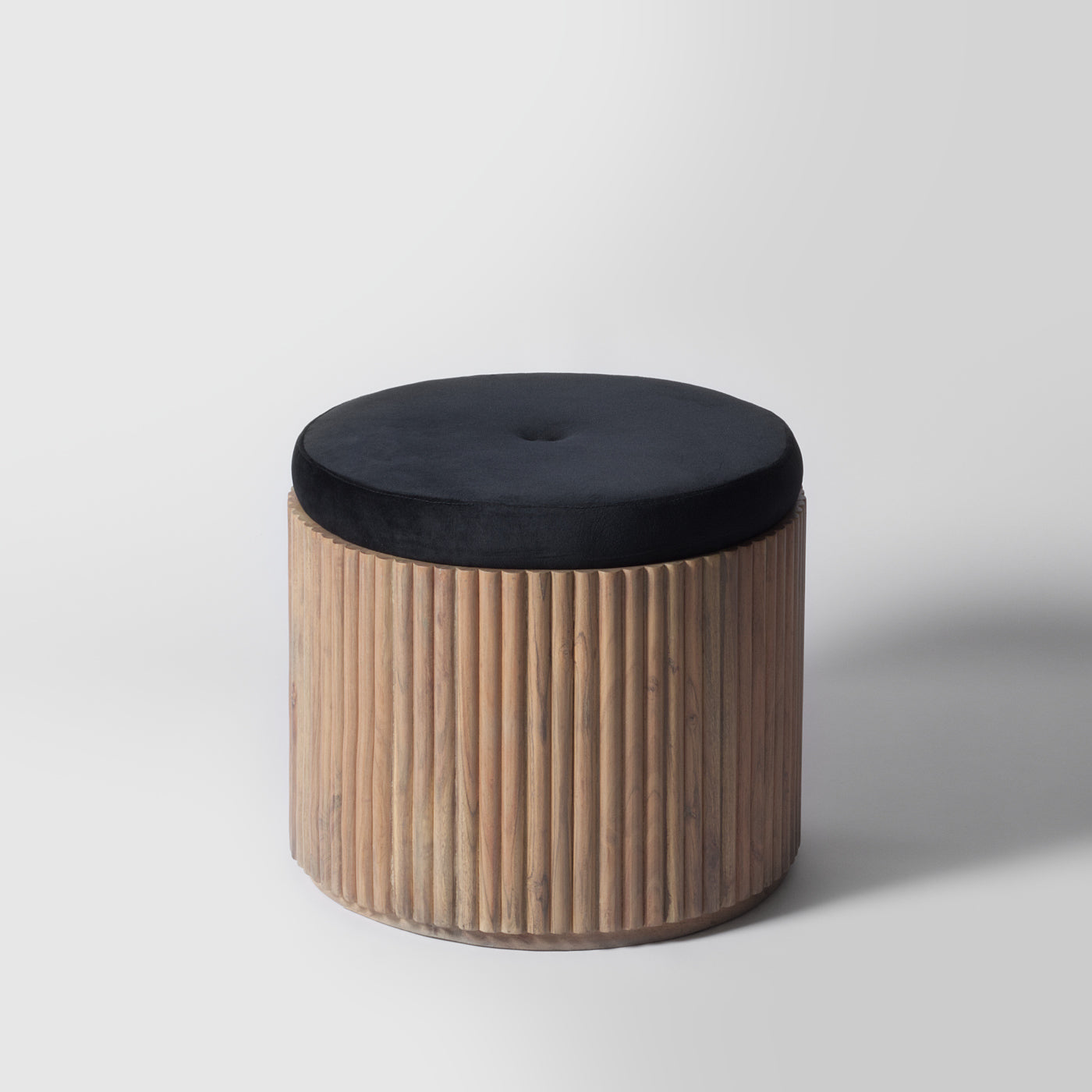 Black Velvet Pouffe