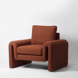 Burnt orange arm chair