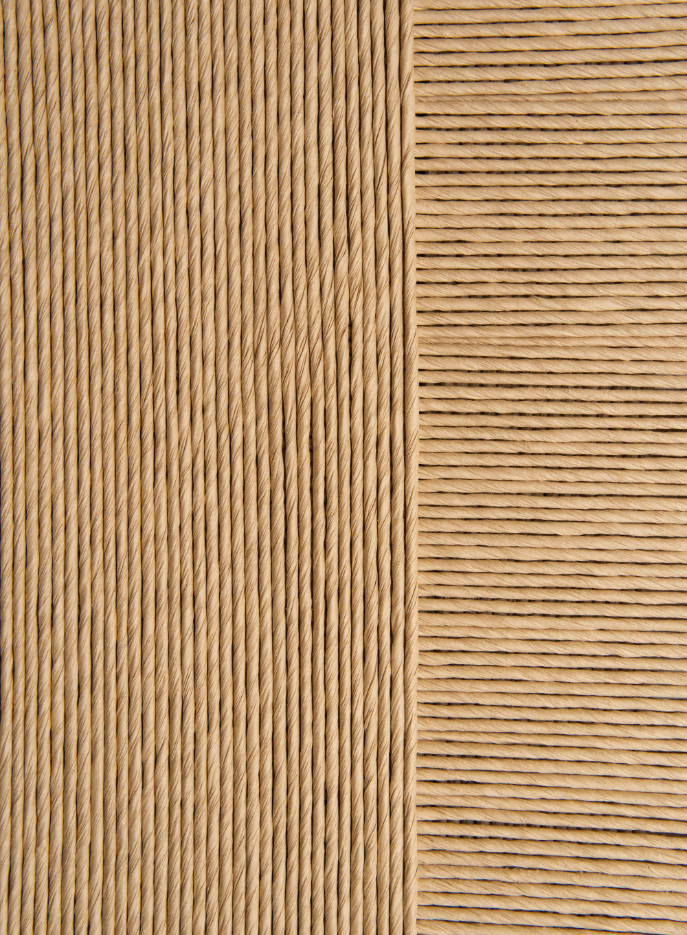 Natural Nordic rope weave close-up