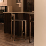 Hokei Dark Wood Bar Stool