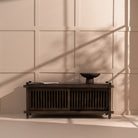 Dark wooden media unit