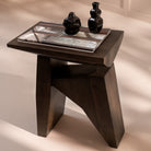 Wooden accent stool