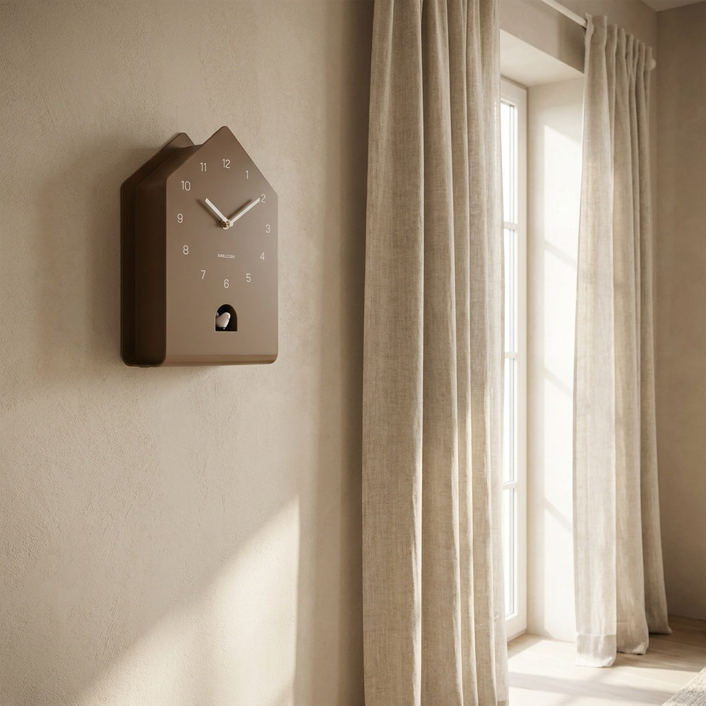 Brown modern cuckoo clock