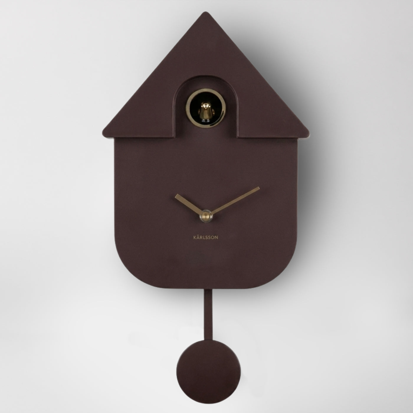 Dark Brown minimalist cuckoo clock