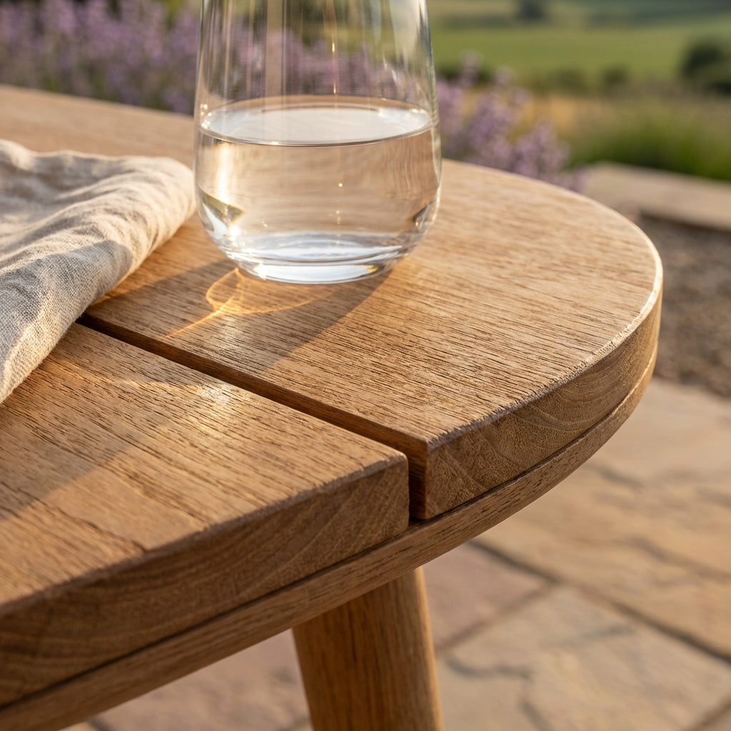 Handmade garden dining table