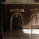 gold frame adjustable stool