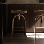 Louis Gold Adjustable Bar Stool