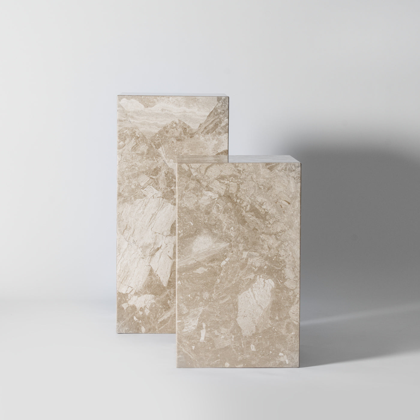 Grey marble side tables