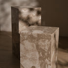 Oracle marble plinth and side table