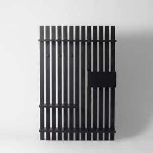 Black slat multi shelf 