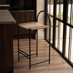 Kirei Arched Bar Stool Black