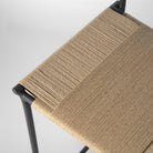 Arched back bar stool in matte black