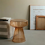 Kristall Brown Glass Side Table
