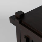 Slatted door bedside table