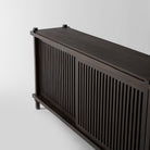 Dark wooden sliding door sideboard