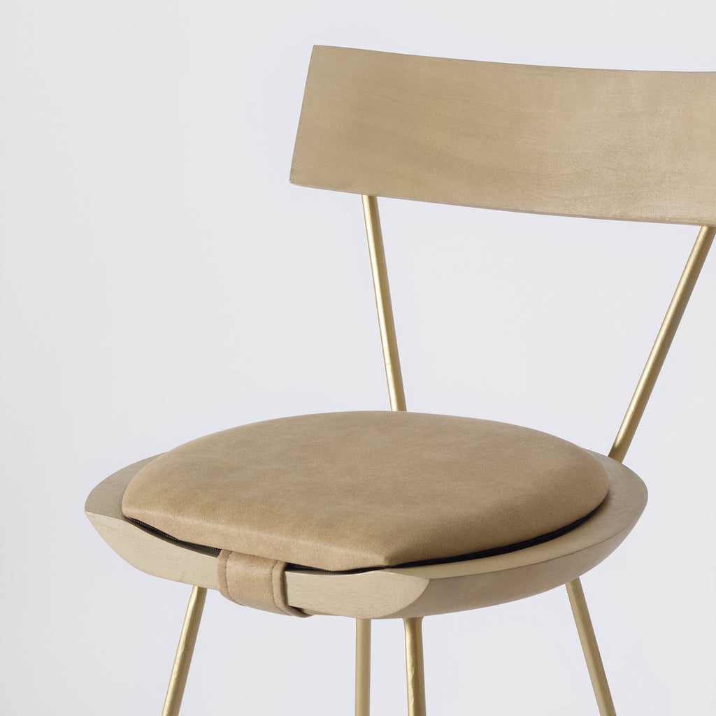 Stoker Gold Counter Stool with Backrest 65cm Vaunt Design