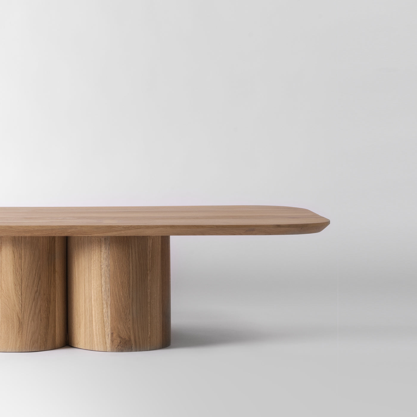 Hikui Coffee Table, Low Coffee Table, Oak, Minimal, Chunky Leg