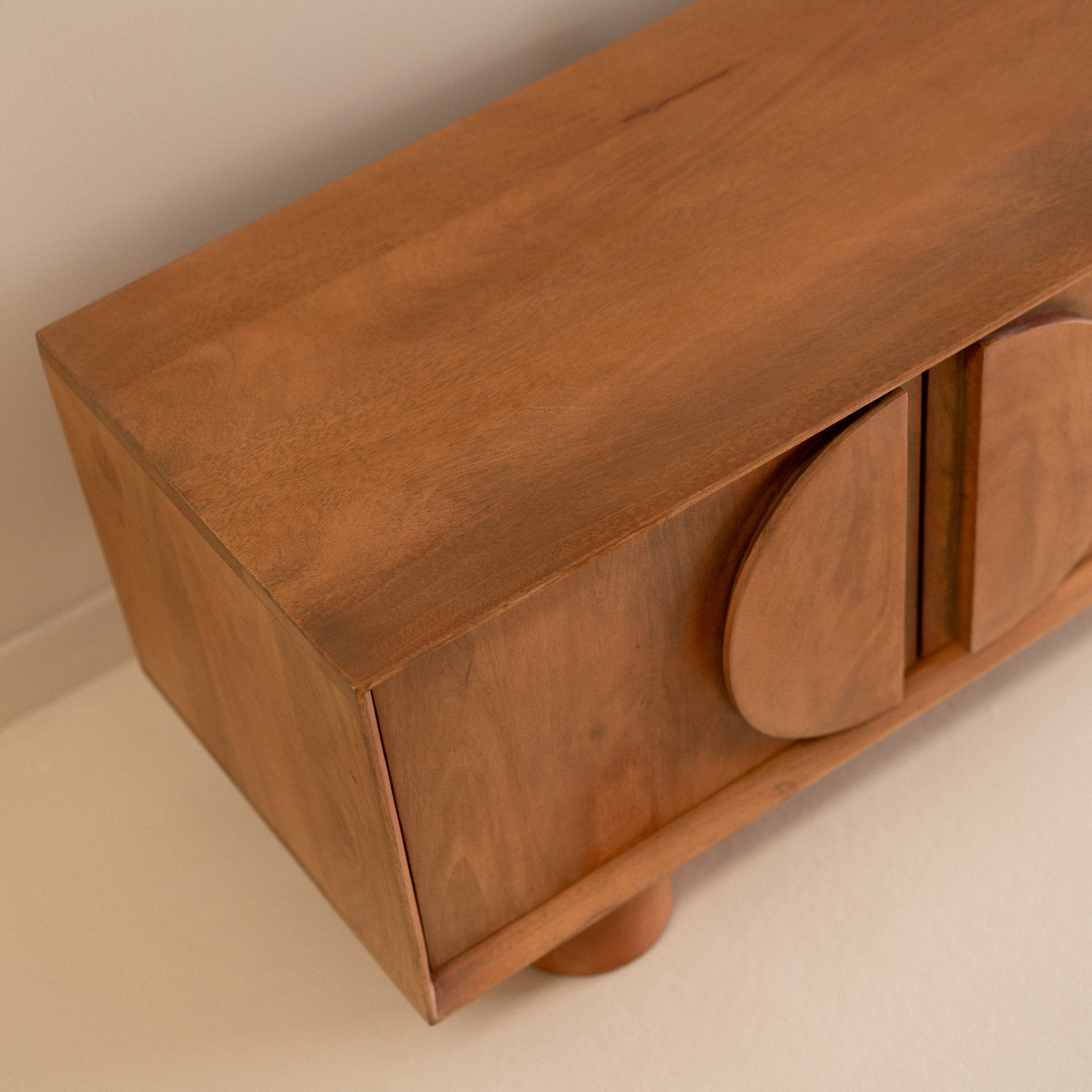 Mango wood tv stand