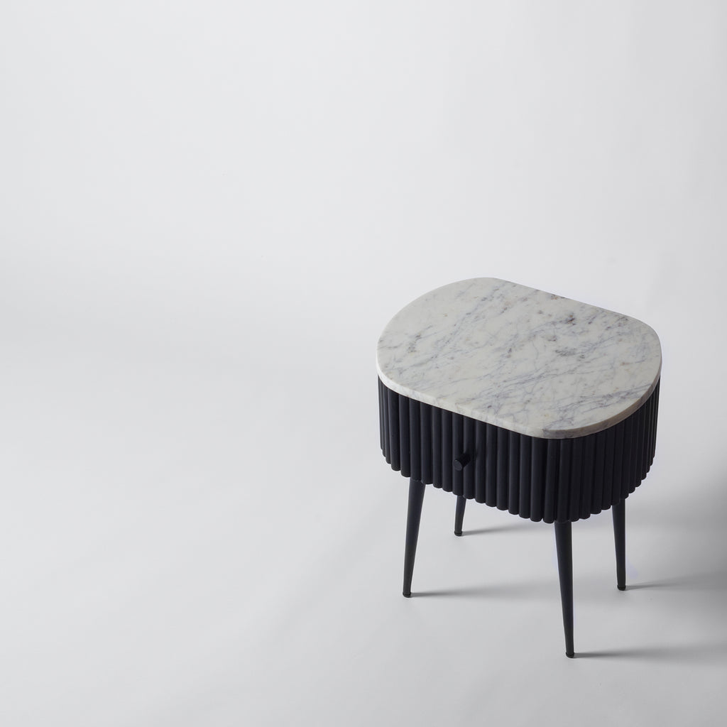 Gunhild Marble Top Bedside Table Vaunt Design Gunhild marble top bedside table vaunt design