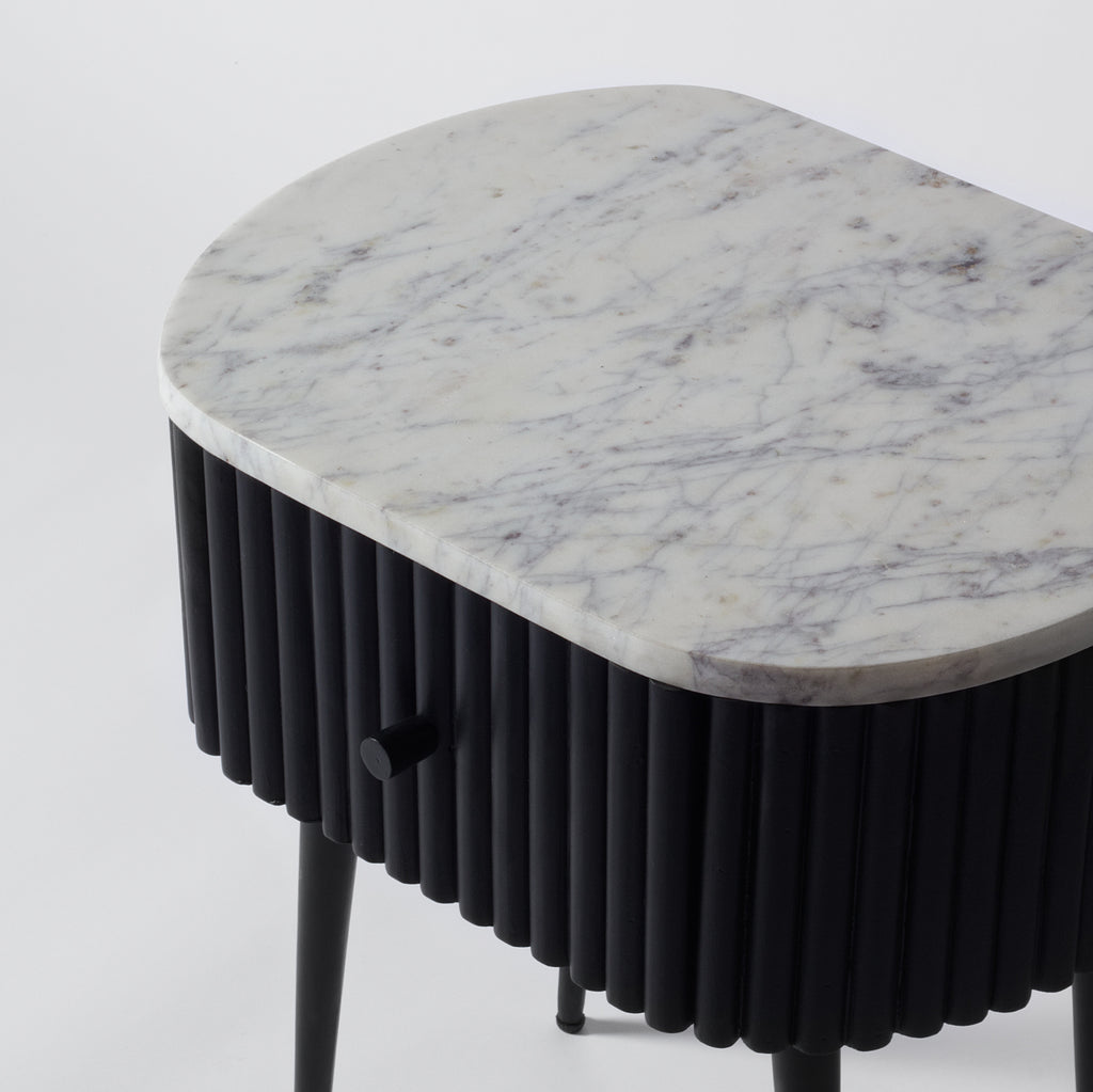 Gunhild Marble Top Bedside Table Vaunt Design Gunhild marble top bedside table vaunt design
