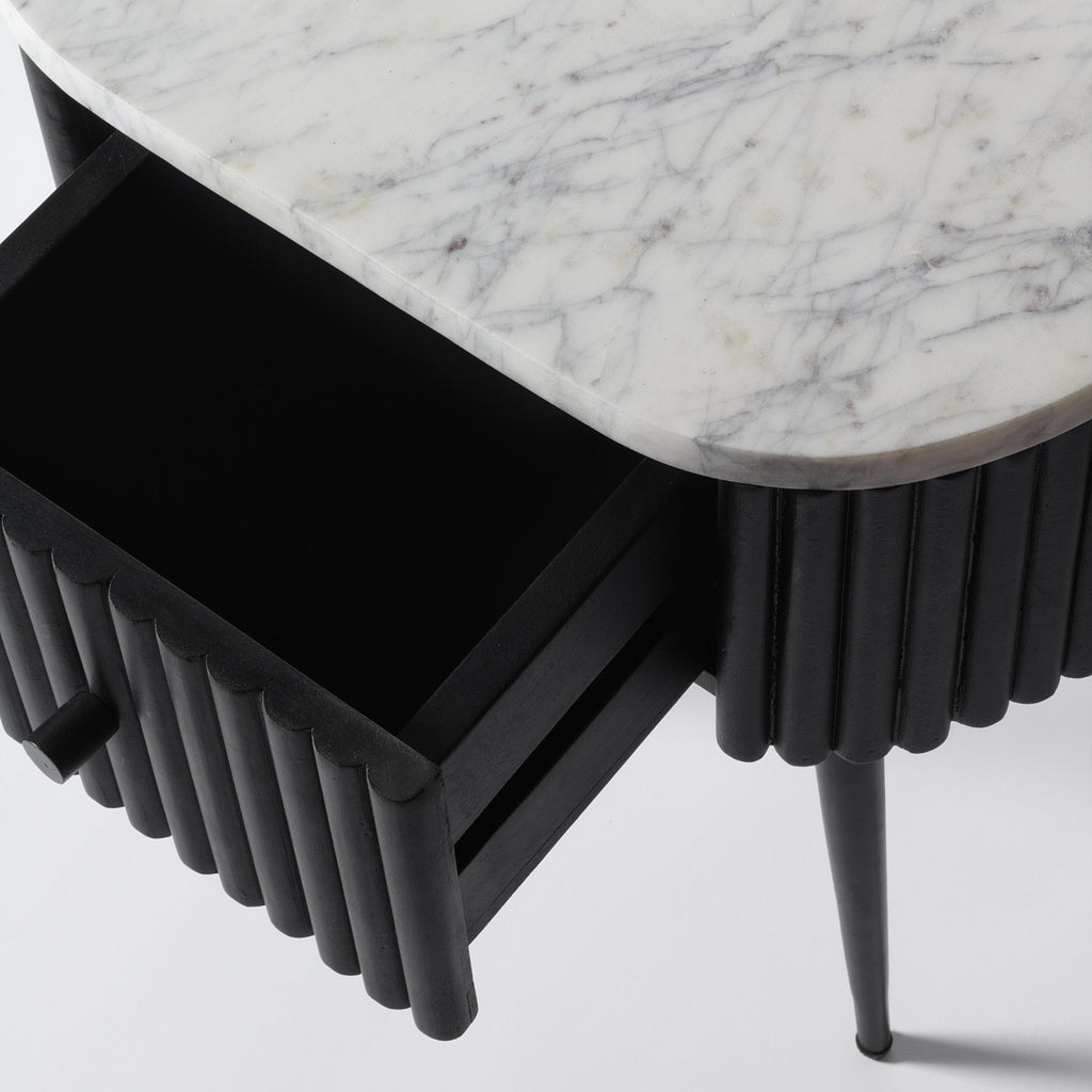 Gunhild Marble Top Bedside Table Vaunt Design Gunhild marble top bedside table vaunt design