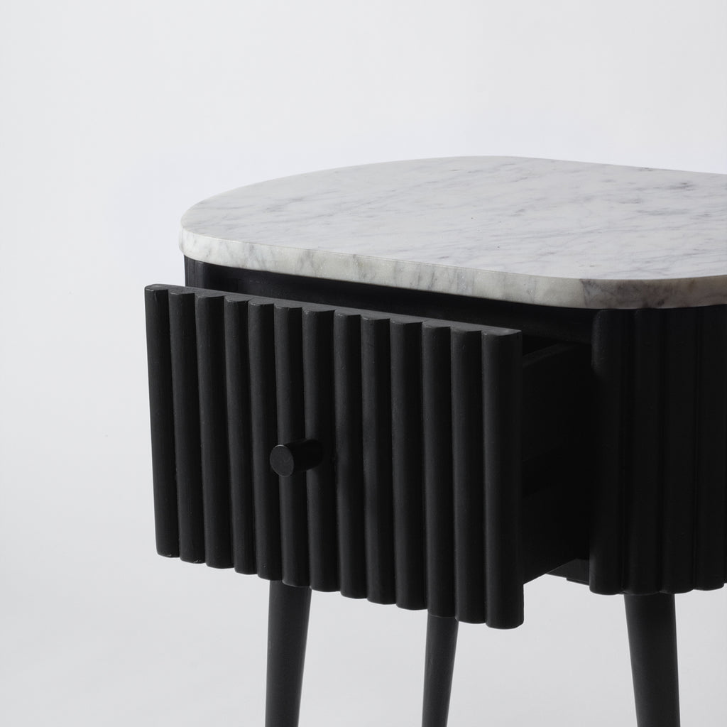 Gunhild Marble Top Bedside Table Vaunt Design Gunhild marble top bedside table vaunt design