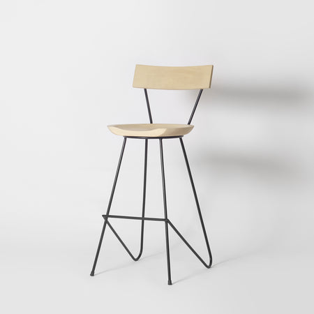 Nordic Counter Stool With Backrest 65cm