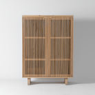 Oak slatted cabinet