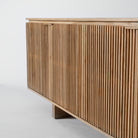 Slatted oak sidetable