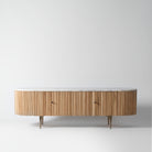 Oak Ribbed Media Unit