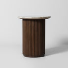 Walnut fluted side table