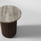 Round marble side table