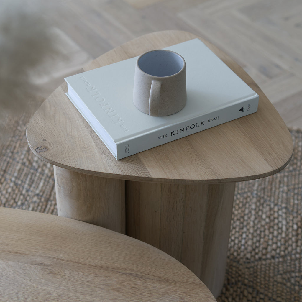 Organisk Side Table, Organic shape side table, solid oak, freeform ...