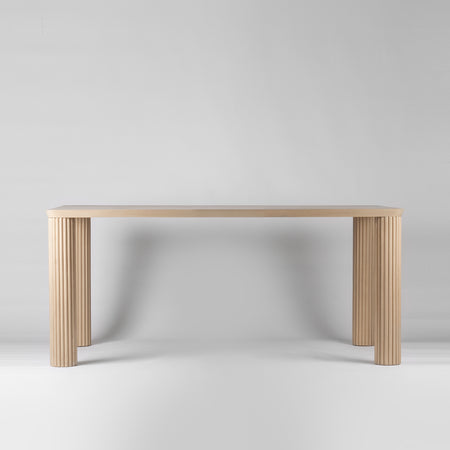 Rectangle Wooden Table Ribbed