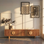 Edvard Acacia Ribbed TV Stand